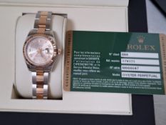 Rolex, a ladies 2010 Oyster Perpetual Datejust wristwatch, set in steel and 18k gold