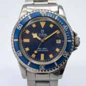Tudor, a gents Prince Oyster Date Submariner wristwatch, Snowflake, blue dial, model 94110, circa