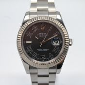 Rolex, gents 2010 Oyster Perpetual Chronometer Datejust wristwatch in steel, on an Oyster