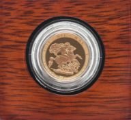 Elizabeth II (1952-2022), gold proof Piedfort Sovereign, 2017, struck to commemorate the 200th