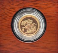 Elizabeth II (1952-2022), gold proof Piedfort Sovereign, 2017, struck to commemorate the 200th