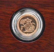Elizabeth II (1952-2022), gold proof Piedfort Sovereign, 2017, struck to commemorate the 200th
