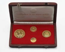 Elizabeth II, 1971 gold proof Commonwealth of the Bahama Islands gold proof four coin set, to