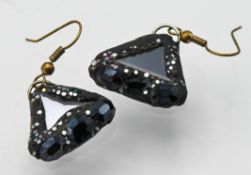 Andrew Logan, a pair of earrings, signed and dated 2001.