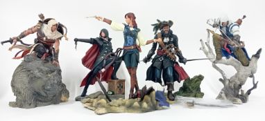 Assassins Creed, eleven plastic display figures, to include characters from Assassins Creed Unity,