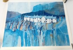 Martin Procter (b.1942), a print of 'Slate Hill I', unframed, overall size 59cm x 73cm.