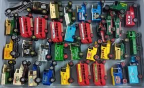 A quantity of diecast advertisement vans, lorries and buses models.