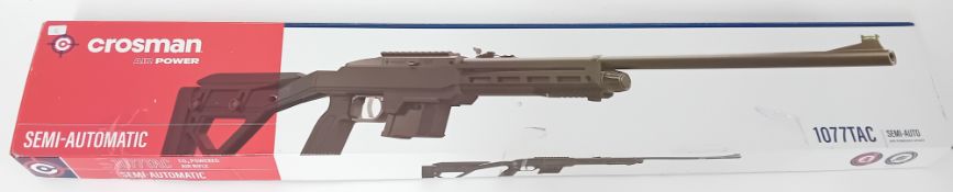 Crosman 723B37762 1077 Tactical Semi Auto co2 Air Rifle 1.77, boxed. Purchaser must be over the