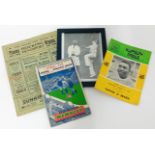 Plymouth Argyle, a souvenir program Wednesday March 14 1973, versus Santos of Brazil, signed by
