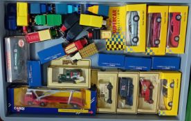 Corgi, five cameo collection pieces, together with C1222 Volvo Car Transporter and a loose Morris