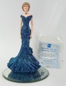 The Hamilton Collection, 'Royal Blue Radiance', a figure of Lady Diana Spencer on a mirror base,