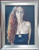 Anthony 'Tony' Tewfik (Cornish, 1955-), oil on canvas of his girlfriend 'Amphetamine Annie', dated