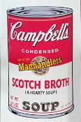 After Andy Warhol (American, 1928-1987), original colour silkscreen, 'Campbell's Soup - Scotch