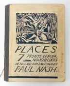 Paul Nash (1889-1946), limited edition artist book 'Places', 1922, 7 Prints reproduced from