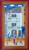 Brian Pollard (1946-) acrylic on canvas of the Barbican Gallery, Plymouth, signed lower left,
