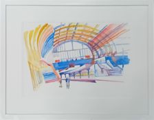 Fred Yates (British, 1922-2008) watercolour 'Gare du Nord', unsigned, subject size approx 44cm x