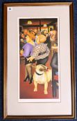 Beryl Cook (1926-2008) limited edition print 'Dog in the Dolphin' FATG-BHF, with pencil signature,
