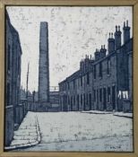 Stuart Walton (Northern British, 1933-), oil on board of a street, signed lower right, framed,