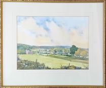 Mabel G. Young, RHA (Irish, 1889-1974) watercolour over pencil, cottages