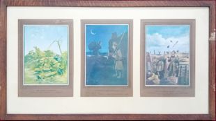 Bruce Bairnsfather (Bystander) (British 1887-1959), nine illustrated coloured humorous WWI cartoons,