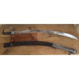 A Indian Army Sword three bar hilt version of the British 1796 Light Cavalry Sword, made by