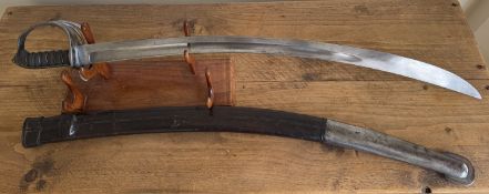 A Indian Army Sword three bar hilt version of the British 1796 Light Cavalry Sword, made by