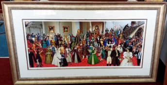 Tracy Satchwill (British, 1968-), print, 'Working the Red Carpet', framed and glazed, overall size