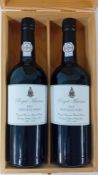 Two bottles boxed of Royal Marines port, the final port produced from the cellars in Eastney,