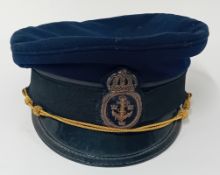 A Swedish Officer Cadet Navy Cap, Chief Petty Officer, circa 1966.