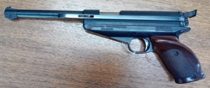 Feinwerkbau model 65. 4.5mm/.177 Recoilless lever operated air pistol. Purchaser must be over the