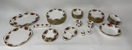 Royal Albert Old Country Roses, approx 54 pieces including large plates, small plates
