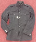 A Royal Marines Officer Cadet Jacket, black wool.
