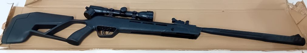 Crossman 823X01685 Multi-Shot Synthetic Mission .22 Air Rifle, scoped (blockage to barrel).
