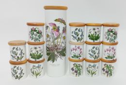 A collection of Portmeirion jars or kitchen canisters, 'The Botanic Garden circa 1818', to include