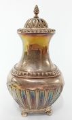 An early 20th century silver sugar caster, hallmarked Chester 1900, height 15cm, weight approx 5.