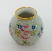 A McIntyre Moorcroft small vase, decorated with peony's and other flowers, circa 1897-1913, signed