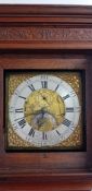 A 19th century 30 hour oak longcase clock by Thomas Baker, MELKSHAM, the dial with sub seconds,