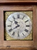 A 19th century 30 hour oak longcase clock by William Watts, WOTTON, weight and pendulum.