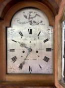 A 19th century 8 day mahogany longcase clock, J. Truscott, ST. AUSTELL, Regulator, arched silvered