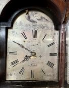 An 18th century eight day mahogany longcase clock by J. Truscott, ST. AUSTELL, silver dial, sub