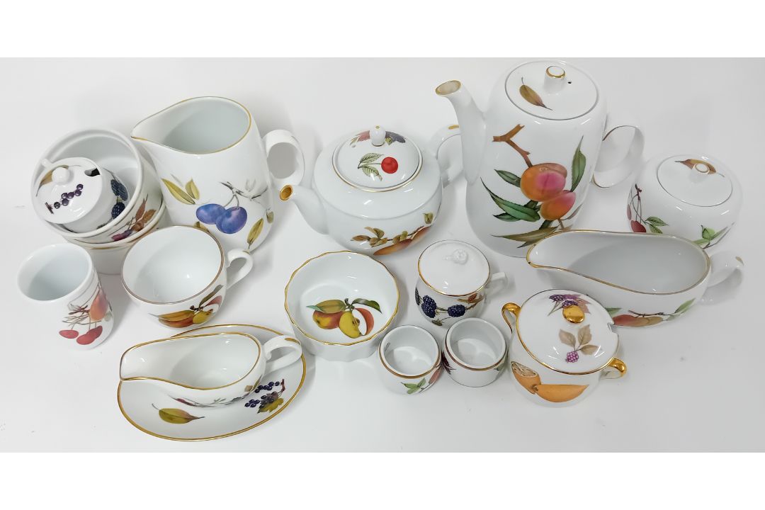 A huge collection of Royal Worcester Evesham dinner service wares.