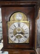 An 18th century eight day walnut longcase clock by John Carlyon, FALMOUTH, weights and pendulum.