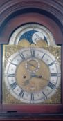 A 19th century eight day mahogany longcase clock by John Troughton, HELSTONE, with moon phase,