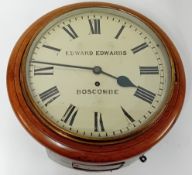 A 19th century dial fusee clock by Edward Edwards, BOSCOMBE, diameter 39cm.
