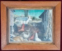Stuart Maxwell Armfield (1916-2000), watercolour of chicken farm, signed lower centre 'Stuart M