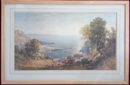 Samuel Cook of Plymouth (1806-1859) watercolour of Looe harbour, signed lower right 'S.Cook',