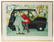 Beryl Cook O.B.E. (British, 1926-2008) signed Artist Proof edition titled 'Taxi', signed in