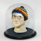 Beryl Cook O.B.E. (British, 1926-2008) papier mâché sculpture 'Muriel with Glasses and Hat' with