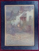 Herbert E Butler (1861-1931), watercolour street scene, signed lower left 'H.E.Butler', subject size