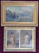 William Gibbons (British, 1840-1886) signed oil on canvas 'Shipping entering Looe Harbour,